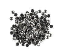 Ideen mit Herz Hot-Fix Glas-Kristalle zum Aufbügeln, Ø 4mm | Strasssteine, Glitzersteine, Hot-Glue, Bügelsteine | Textilgestaltung | 200 Stück (silber)