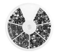 Ideen mit Herz Hotfix-Strasssteine aus Glas | Klar | Set mit 1500 Stück | Größen-Mix: 2 mm, 3 mm, 4 mm, 5 mm | Hot-Fix Glas-Kristalle | Schmucksteine zum Aufbügeln