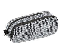 Idena Stifte-Etui Mesh 2 Fächer, grau