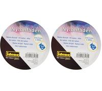Idena 63136 - Transparenter Nylon-Faden auf Spule, unsichtbare Nylon-Schnur ca. 0,3 mm x 100 m, Tragkraft ca. 8,6 kg, zur Schmuckgestaltung, zum Basteln und Aufhängen von Mobiles, Fensterbildern UVM.