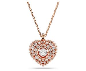 Idyllia Anhänger, Kristallperle, Herz, Weiß, Roségold-Legierungsschicht OS