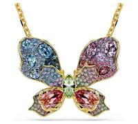 Idyllia Anhänger und Brosche, Verschiedene Schliffe, Pavé, Schmetterling, Mehrfarbig, Goldlegierungsschicht OS