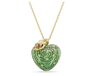 Idyllia Anhänger, Verschiedene Schliffe, Apfel, Grün, 18K Goldbeschichtet OS