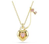 Idyllia Anhänger, Verschiedene Schliffe, Herz, Schlüssel, Rosa, 18K Goldbeschichtet OS