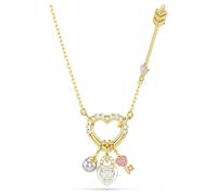 Idyllia Anhänger, Verschiedene Schliffe, Herz, Schlüssel, Rosa, 18K Goldbeschichtet OS