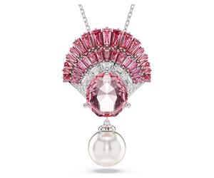 Idyllia Anhänger, Verschiedene Schliffe, Kristallperle, Muschel, Rosa, Rhodiniert OS