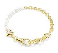 Idyllia Armband, Kristallperle, Weiß, 18K Goldbeschichtet OS