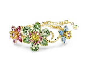 Idyllia Armband, Verschiedene Schliffe, Blume, Mehrfarbig, 18K Goldbeschichtet OS