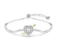 Idyllia Armband, Verschiedene Schliffe, Herz mit Pfeil, Weiß, Rhodiniert OS