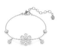 Idyllia Armband, Verschiedene Schliffe, Schneeflocke, Weiß, Rhodiniert OS