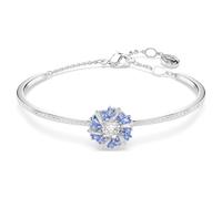 Swarovski Armband Idyllia Blume, Blau, Rhodiniertes Metall, Medium, Kristalle