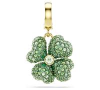 Swarovski Charm Idyllia – Glücksklee, Grün, Goldlegierungsschicht, OS