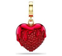 Idyllia Charm, Rundschliff, Herz, Rot, 18K Goldbeschichtet OS