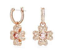 Swarovski Ohrringe - Idyllia drop earrings, Clover, Rose gold-tone - Gr. unisize - in Weiß - für Damen