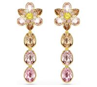 Idyllia Drop-Ohrhänger, Verschiedene Schliffe, Blume, Mehrfarbig, Goldlegierungsschicht OS
