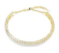 Idyllia Halsband, Oval-Schliff, Weiß, 18K Goldbeschichtet OS