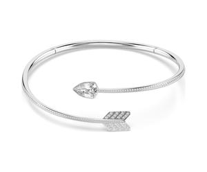 Idyllia Halsband, Verschiedene Schliffe, Pfeil, Weiß, Rhodiniert S