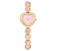 Idyllia Heart Uhr, Kristallarmband, Rosa, Vergoldetes Finish OS