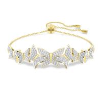 Idyllia Lilia Armband, Schmetterling, Weiß, 18K Goldbeschichtet OS