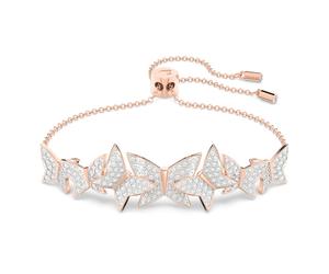 Idyllia Lilia Armband, Schmetterling, Weiß, Roségold-Legierungsschicht OS