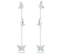 Idyllia Lilia Drop-Ohrhänger, Schmetterling, Blau, Rhodiniert OS