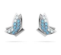 Idyllia Lilia Ohrstecker, Schmetterling, Blau, Rhodiniert OS