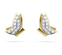 Idyllia Lilia Ohrstecker, Schmetterling, Weiß, 18K Goldbeschichtet OS