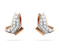 Idyllia Lilia Ohrstecker, Schmetterling, Weiß, 18K Roségoldbeschichtet OS