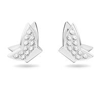 Idyllia Lilia Ohrstecker, Schmetterling, Weiß, Rhodiniert OS