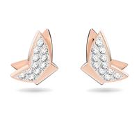 Idyllia Lilia Ohrstecker, Schmetterling, Weiß, Roségold-Legierungsschicht OS