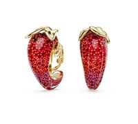 Idyllia Ohrclips, Rot, 18K Goldbeschichtet OS