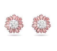 Idyllia Ohrstecker, Verschiedene Schliffe, Sonne, Rosa, Rhodiniert OS