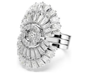 Idyllia Ring, Set (3), Verschiedene Schliffe, Muschel, Weiß, Rhodiniert 55