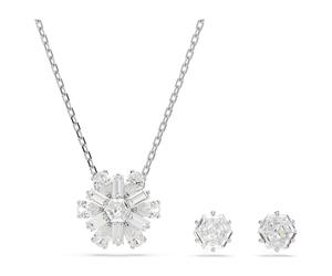 Idyllia Set, Verschiedene Schliffe, Schneeflocke, Weiß, Rhodiniert OS