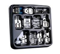 IEEDFJKK Multifunktions Zubehörset für elektrische Nähmaschinen, 11 teilig. Merkmale: Robuste Nähfüße aus Metall, vielseitige Einsatzmöglichkeiten, Maschinenteile, Zubehör, Nähfuß.