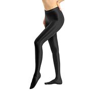 iEFiEL Topmodisch Damen glänzende Strumpfhose Blickdichte Silk Strumpfhosen Tanzstrumpfhose 70den Strümpfe Frauen Shaping Socken Öl Socken Shiny gr. M-XL Schwarz+Ouvert M