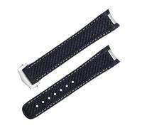 IENYU Ersatz-Uhrenarmband für Omega-Armband Seamaster 300 Aqua Terra AT150 8900, weiches Gummi, gebogenes Ende, 46