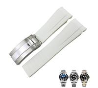 IENYU Ersatzarmband für Role Rolex Deep Sea-Dweller 126660, Silikon, Blau, Schwarz, inklusive Werkzeug, 21 mm, 20 mm