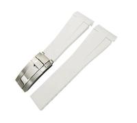 IENYU Uhrenarmband aus Silikongummi, gebogenes Ende, 21 mm, 20 mm, für Rolex Daytona Green Submariner GMT Explorer Uhrenarmband, 20 mm, Azetat, Kein Edelstein