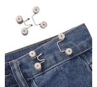 ieron 2 Stück Knöpfe für Jeans, verstellbarer Hosen-Taillenstraffer, kein Nähen und kein Werkzeug, sofortige Jeansknopfnadeln für Hosen, wiederverwendbare Jeansknopfnadeln, 32 mm Gänseblümchen