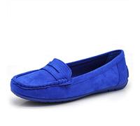 IF Fashion Damenschuhe Mokassins Slip-On Loafers Weiche mit Strass-Steinen Wildleder FT245, 37 EU