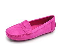 IF Fashion Schuhe Mokassins Slip On Loafers Weich Damen mit Strass Pietri Wildleder 7137, 245 Fuchsia, 38 EU