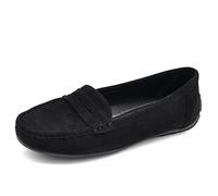 IF Fashion Schuhe Mokassins Slip On Loafers Weich Damen mit Strass Pietri Wildleder FT245, 245 Schwarz, 37 EU