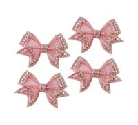 ifundom 2 Paar Abnehmbare Strass Schleifen Schuhclips Schleifen Schuhanhänger für Damen Schmuckverzierung für High Heels und Flache Schuhe