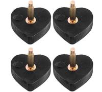 ifundom 2 Paar Ersatz Absatzspitzen für High Heels Herzförmige Fersenkappen aus Robustem Material Schwarz Praktische Schuhreparatur für Damen