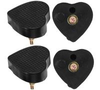 ifundom 2 Paar Herzförmige Absatzspitzen für High Heels Ersatz Fersenkappenstifte aus Robustem Material Schwarz Schuhreparatur Zubehör für Damen Schuhe