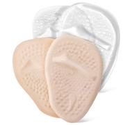 ifundom 2 Paar Rutschfeste Ballenpolster Vorfußpolster aus Gel mit Starker Kleberückseite Komfort Fußkissen für High Heels Sandalen und Sneaker Selbstklebende Einlegesohlen für Damen