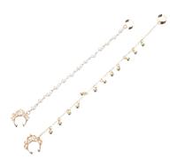 ifundom 2 Stück Teiliges Nase Clip Goldfarbener Quasten kette Geometrische Punk ohrringe für Damen Langlebiger Modeschmuck mit Eleganter Perlenoptik und Feiner Verarbeitung