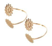 ifundom 2 Stück Verstellbare Oberarm Manschette Sonnenblumen Armband Goldfarben Punk Stil Metall Armreif Offene Armspange Für Sommer Strand Festival Schmuck