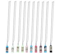 ifundom 20 Stück Weinflaschen Anhänger Halsketten aus Harz Bunte Kleiner Wein Schmuck für Damen Modische Kreative Halskettenanhänger